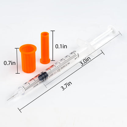 🔥Amazon No.1 Star Products✨SHAOTONG U-100 0.5cc/ml insulin Syringe with Needle, Syringes 29G 0.5cc 1/2 Inch,Hypodermic Needle,Individually Wrapped,100 Pack