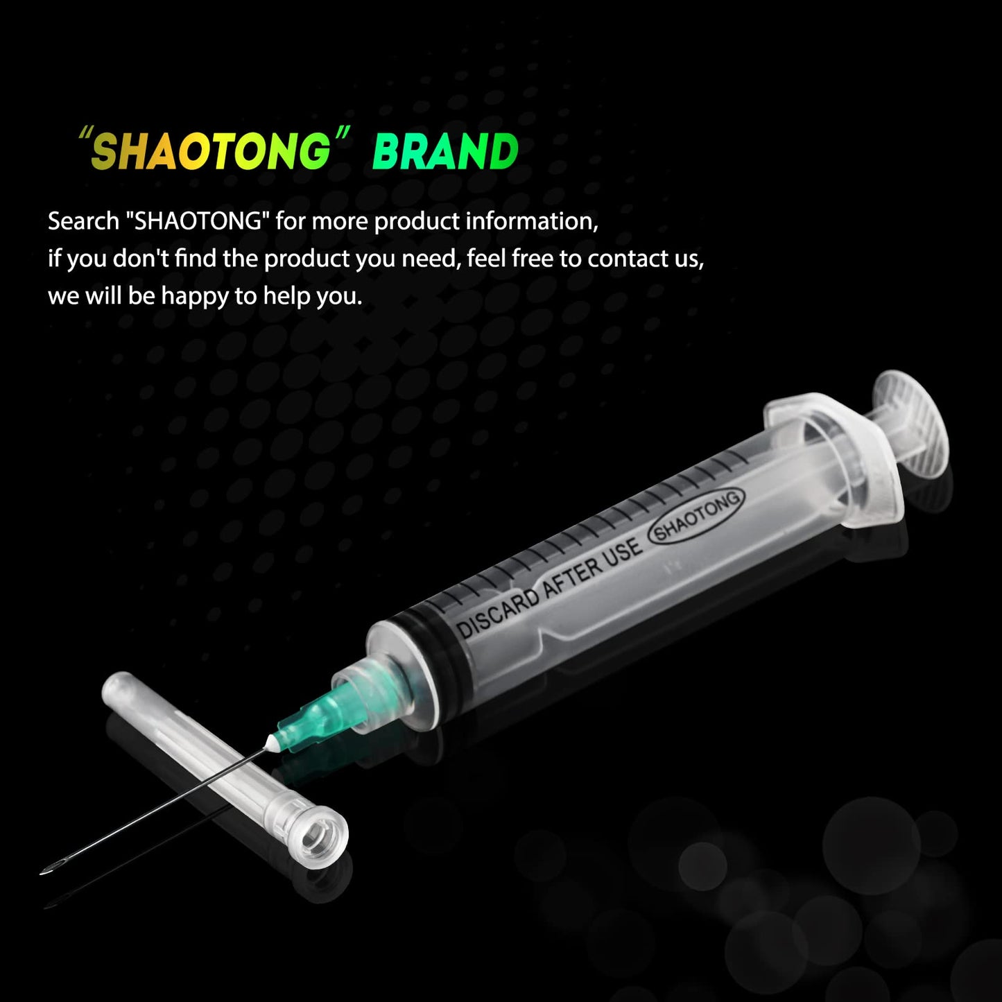 🔥Amazon No.1 Star Products✨SHAOTONG 10ml Syringe with 21 Gauge 1.5 inch 38mm Luer Lock Accessories, Sterile Disposable Hypodermic Needle, 100 Pack