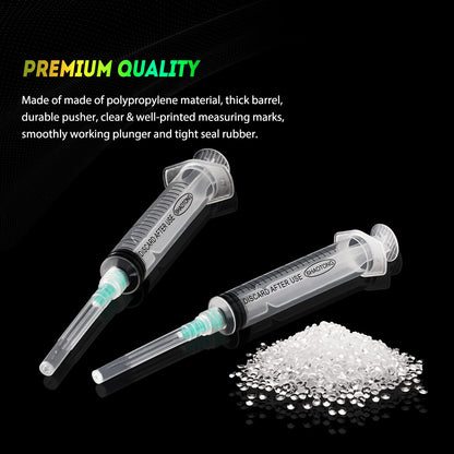 🔥Amazon No.1 Star Products✨SHAOTONG 10ml Syringe with 21 Gauge 1.5 inch 38mm Luer Lock Accessories, Sterile Disposable Hypodermic Needle, 100 Pack