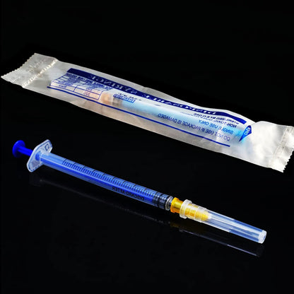 🔥Amazon No.1 Star Products✨SHAOTONG 1ml Syringe with 25G 1In Needle - Disposable Individual Packaging Hypodermic Needle