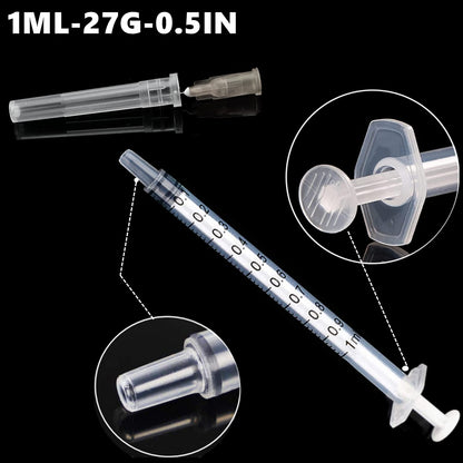 🔥Amazon No.1 Star Products✨SHAOTONG 1ml Syringe with 27G 0.5In Needle - Disposable Individual Packaging Hypodermic Needle