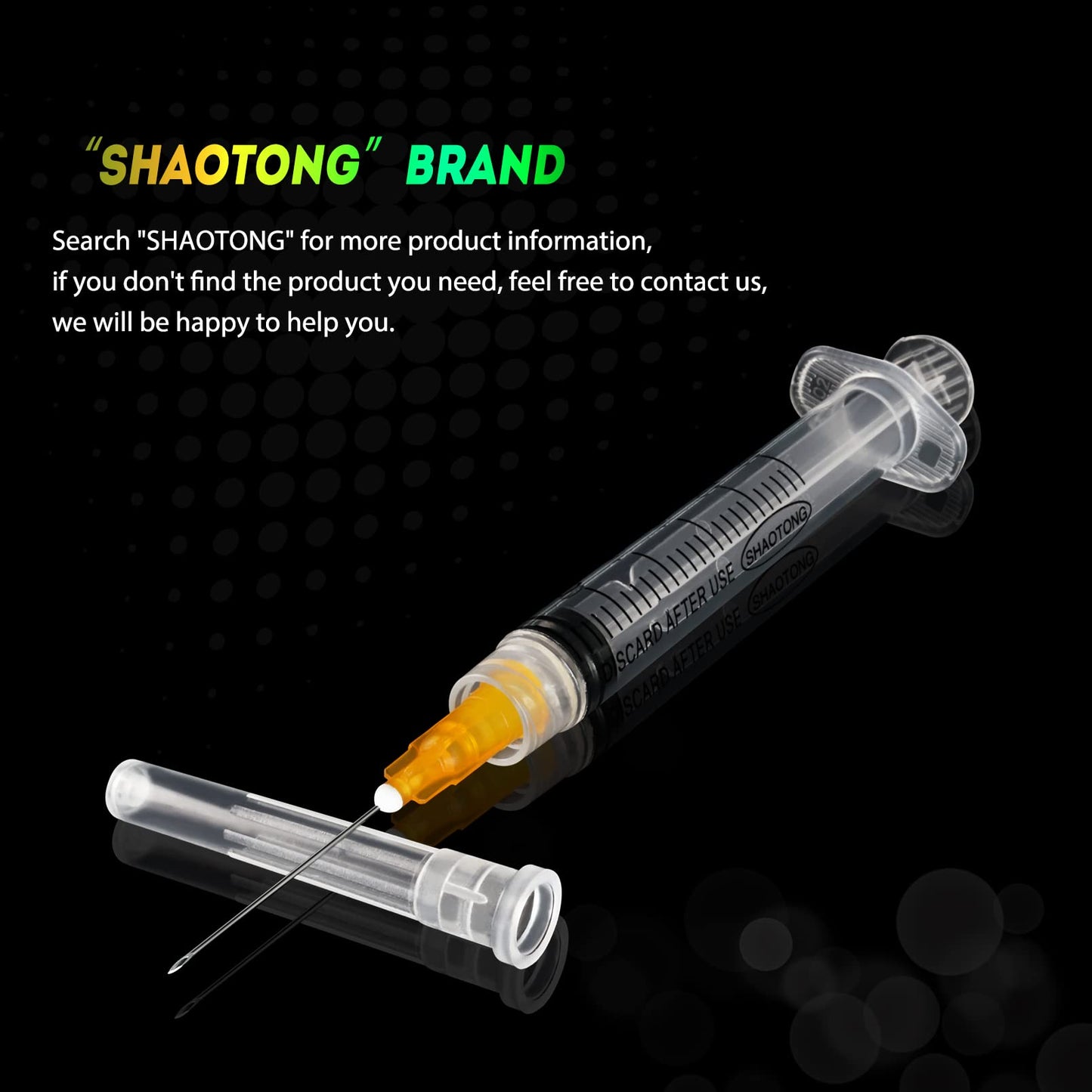 🔥Amazon No.1 Star Products✨SHAOTONG 2.5ml Syringe with 25 Gauge 1 inch 25mm  Luer Lock Accessories, Sterile Disposable Hypodermic Needle, 100 Pack