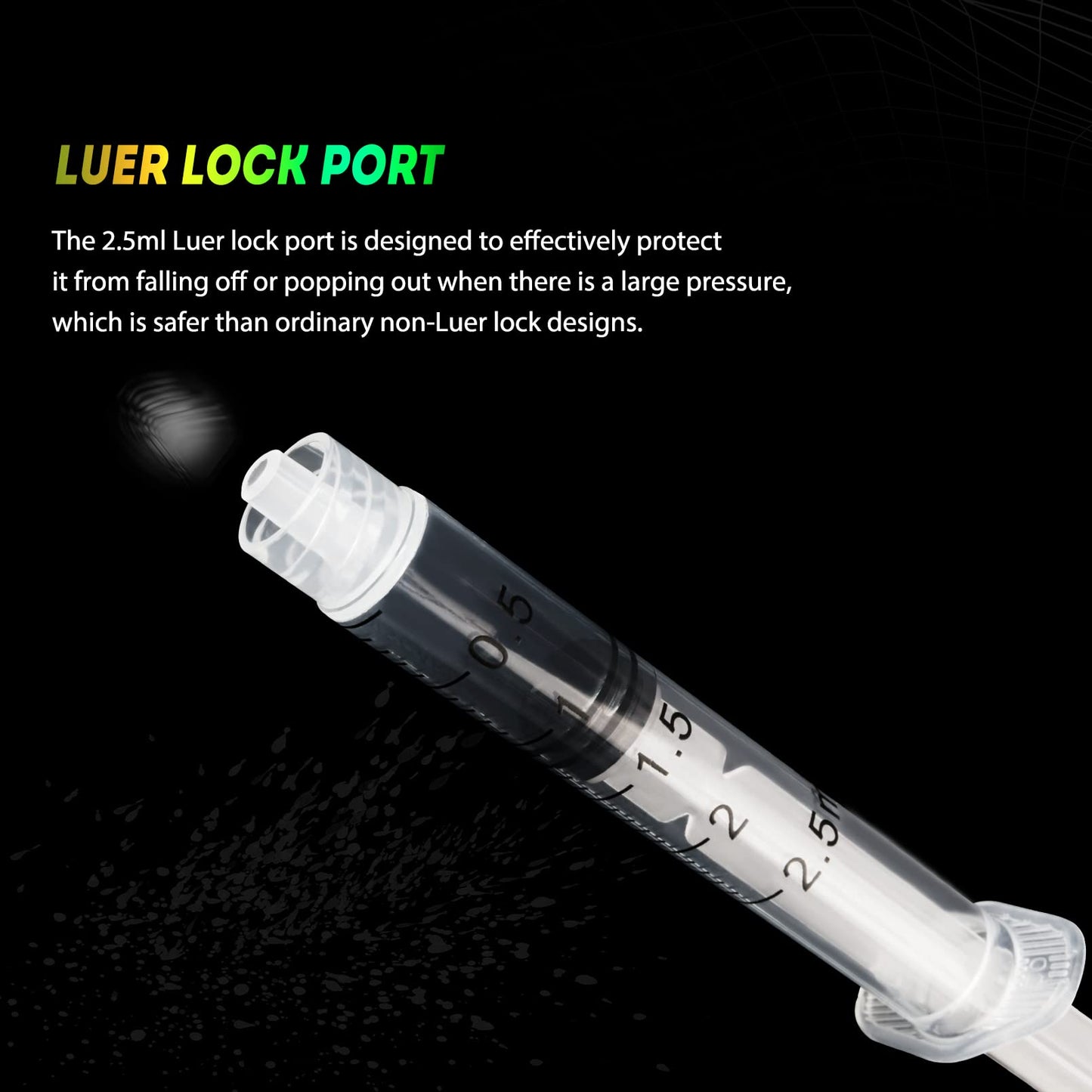 🔥Amazon No.1 Star Products✨SHAOTONG 2.5ml Syringe with 25 Gauge 1 inch 25mm  Luer Lock Accessories, Sterile Disposable Hypodermic Needle, 100 Pack