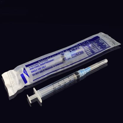 🔥Amazon No.1 Star Products✨SHAOTONG 2.5ml Syringe with 23 Gauge 1 inch 25mm Luer Lock Accessories, Disposable Individual Packaging Hypodermic Needle, 100 Pack