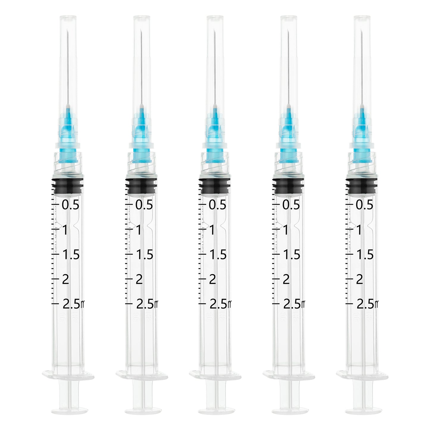 🔥Amazon No.1 Star Products✨SHAOTONG 2.5ml Syringe with 23 Gauge 1 inch 25mm Luer Lock Accessories, Disposable Individual Packaging Hypodermic Needle, 100 Pack