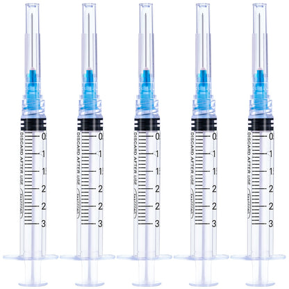 🔥Amazon No.1 Star Products✨SHAOTONG 3ml Syringe with 23 Gauge 1 inch 25mm  Luer Lock Accessories, Sterile Disposable Hypodermic Needle, 100 Pack