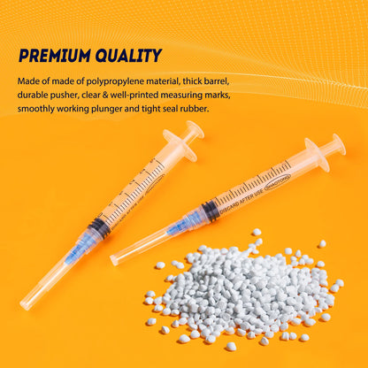 🔥Amazon No.1 Star Products✨SHAOTONG 3ml Syringe with 23 Gauge 1 inch 25mm  Luer Lock Accessories, Sterile Disposable Hypodermic Needle, 100 Pack