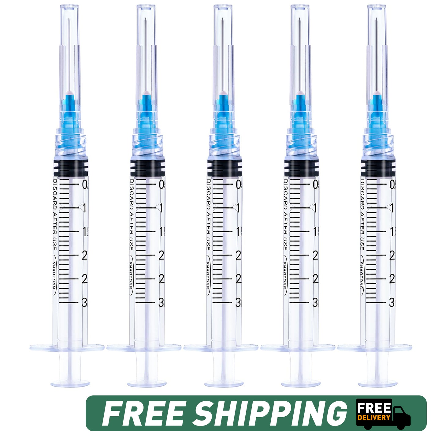 🔥Amazon No.1 Star Products✨SHAOTONG 1ml Syringe with 25 Gauge 1 inch 25mm Luer Lock Accessories, Sterile Disposable Hypodermic Needle, 100 Pack