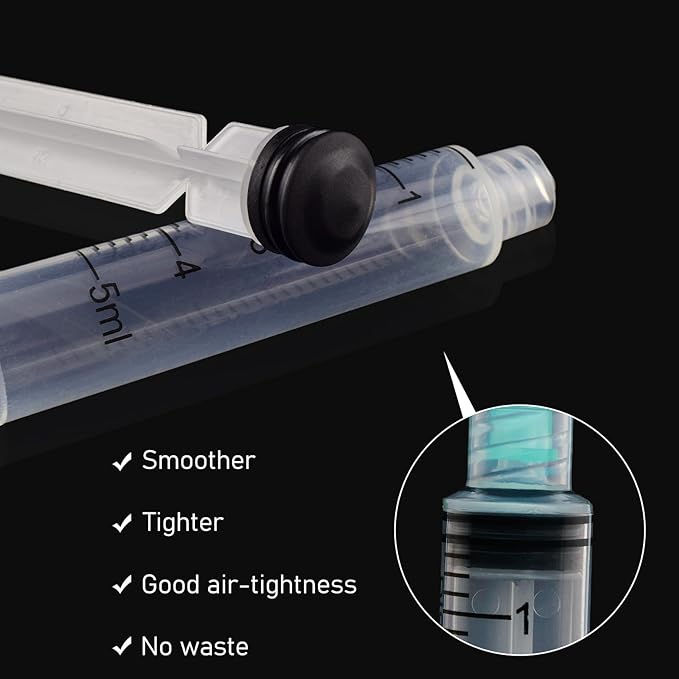 🔥Amazon No.1 Star Products✨SHAOTONG 5ml Syringe with 21 Gauge 1.5 inch 38mm Luer Lock Accessories, Disposable Individual Packaging Hypodermic Needle, 100 Pack