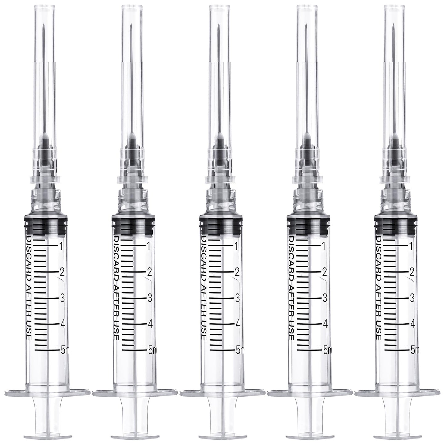 🔥Amazon No.1 Star Products✨SHAOTONG 5ml Syringe with 22 Gauge 1.2 inch  Luer Lock Accessories, Sterile Disposable Hypodermic Needle, 100 Pack