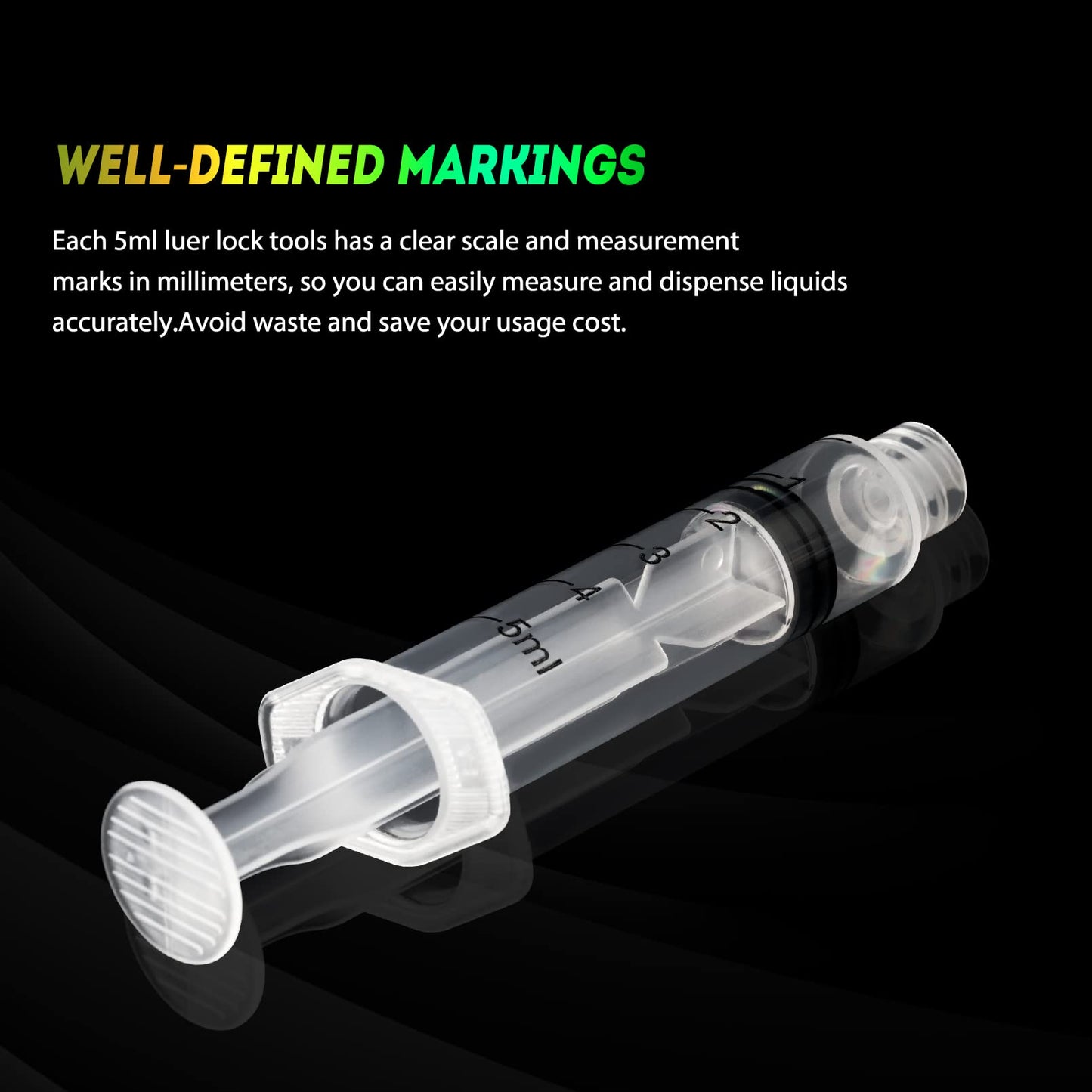 🔥Amazon No.1 Star Products✨SHAOTONG 5ml Syringe with 22 Gauge 1.2 inch  Luer Lock Accessories, Sterile Disposable Hypodermic Needle, 100 Pack