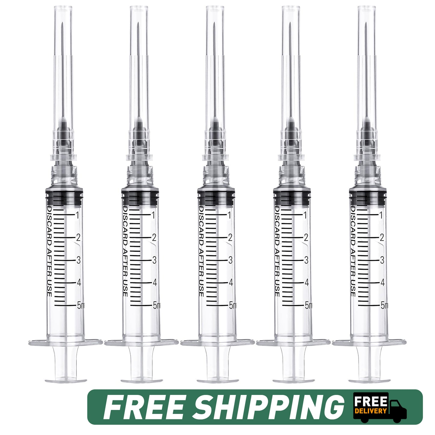 🔥Amazon No.1 Star Products✨SHAOTONG 1ml Syringe with 25 Gauge 1 inch 25mm Luer Lock Accessories, Sterile Disposable Hypodermic Needle, 100 Pack