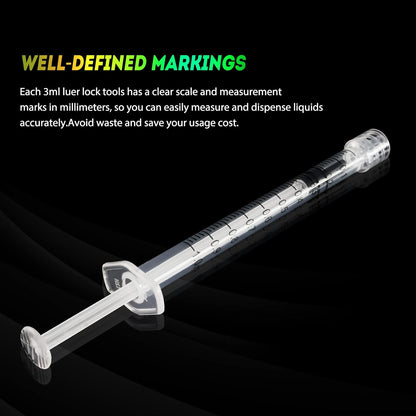 🔥Amazon No.1 Star Products✨SHAOTONG 1ml Syringe with 25 Gauge 1 inch 25mm Luer Lock Accessories, Sterile Disposable Hypodermic Needle, 100 Pack