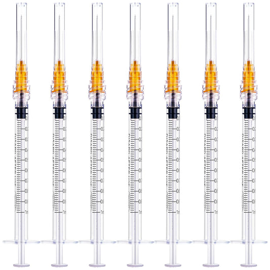 🔥Amazon No.1 Star Products✨SHAOTONG 1ml Syringe with 25 Gauge 1 inch 25mm  Luer Lock Accessories, Sterile Disposable Hypodermic Needle, 100 Pack